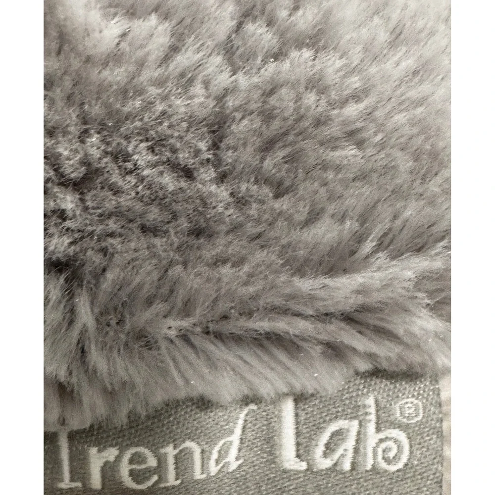 Trend Lab Gray Elephant Plush Stuffed Animal Soft Shaggy Nursery Decor Toy